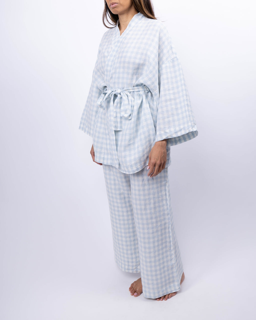 Naoko Linen Kimono Sleepwear Set